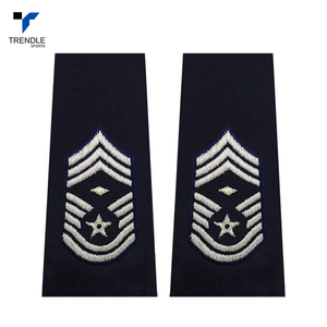 Bandoulières pour combinaison de vol avec broderie d'insigne de grade argenté, en polyester, patch uniforme - Product Image 5