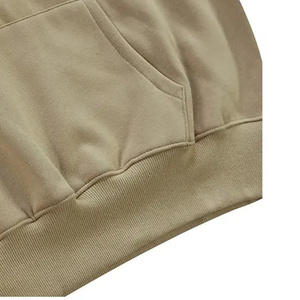 Vente en gros de sweats à capuche zippés pour hommes, en molleton de coton 500 GSM, de haute qualité, pour l'hiver, style streetwear, couleur unie, sans cordons, coupe épaules tombantes, personnalisables, vierges - Product Image 5