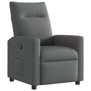 Fauteuil inclinable en tissu gris foncé - Product Image 2