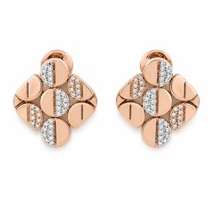 Namivaa Vmg331 18ct Rose Gold Geometric Pendant & Earring <b>Set</b> <b>Women</b> High Polish Fine Jewellery Wedding Party <b>Gift</b> Wear - Product Image 4