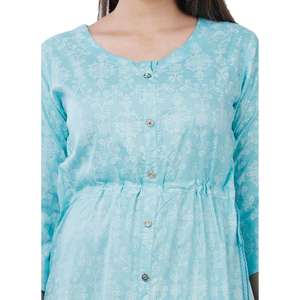 AARTI FASHION Salwar Kameez Décontracté en Tissu Tissé, Col Bijou Brodé, Silhouette Ample, Respirant, Taille Naturelle, Pour Usage Quotidien - Product Image 5