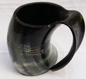 Moderna Taza Americana Religiosa de Cuerno de Búfalo para Beber, Excelente Calidad, Artesanía Ecológica Hecha a Mano, Pulida y Natural - Product Image 2