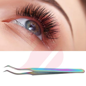 Pinces à cils multicolores, outils de maquillage de beauté en acier inoxydable, pinces pour extensions de cils volumineuses - Product Image 4