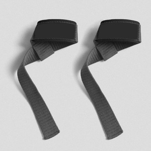 Sangles de levage personnalisées avec logo en néoprène, coton et polyester, antidérapantes et respirantes pour la musculation en salle de sport - Unisexe - Product Image 2