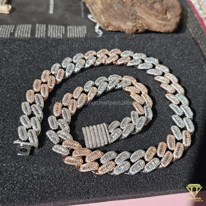 Luxury 18K Gold Plated SPE Letter <b>Necklace</b> Full Iced Out Lab Grown Diamond Pendant Hiphop Style Jewelry for Men - Product Image 2
