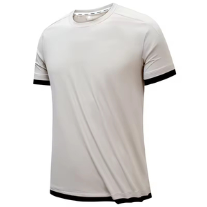 Wholesale Plain <b>Athletic</b> T Shirt Custom Logo Short Sleeve Sports Training Shirt For Men - Product Image 4