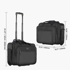 Borsa per Laptop con Ruote da 17,3 Pollici, Valigetta con Manico Telescopico, Borsa per Computer con Ruote e Scomparto per Cosmetici - Product Image 6