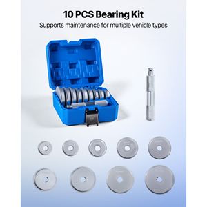 Kit Pressa Cuscinetti Rinforzato da 10 Pezzi con Attrezzi per Guarnizioni e Boccole, Inclusi 9 Boccole e Asta di Manovra - Product Image 2