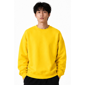 Wholesale custom acid wash streetwear <b>crewneck</b> with boxy sweatshirt and custom apparel for US brands - Product Image 1