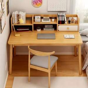 Brass Computer <b>Desk</b> with Built-in <b>Bookshelf</b> & Drawers-Wedding Home Office & Workstation Furniture - Product Image 4
