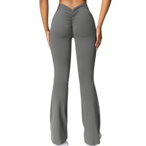 Pantalon de yoga et de fitness quotidien, coupe bootcut, ourlet évasé, en maille extensible, avec logo personnalisé, fabricant de vêtements de sport, vêtements de yoga et de fitness - Product Image 4