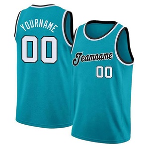 Maillot de basket-ball personnalisé sublimé unisexe sans manches en mesh 100% polyester respirant imprimé géométrique Nom et numéro de l'équipe - Product Image 3