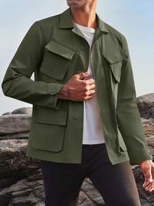 Field Style Utility <b>Jacket</b> Men Custom Outdoor Workwear Multi Pocket <b>Lightweight</b> <b>Casual</b> <b>Jacket</b> - Product Image 6