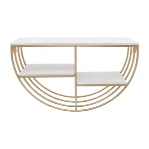Industrial Wood <b>Wall</b> <b>Shelf</b> Double Tier Cast Iron Bracket Mounted <b>Storage</b> Rack for Living Room - Product Image 6