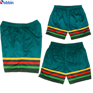 Pantalones Cortos Deportivos de Verano para Hombre, Personalizados con Estampado, de Malla de Poliéster de Color Sólido, para Gimnasio, Baloncesto, Playa, con Cintura Elástica - Product Image 5