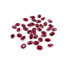 Rubis naturels de Birmanie, ovales calibrés 5x7mm, pierres précieuses facettées naturelles, prêtes à l'emploi pour la création de bijoux - Product Image 2