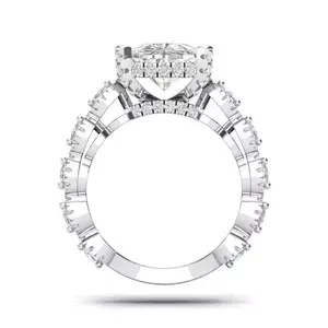 4.30CT Round Brilliant Cut Moissanite <b>Vintage</b> Women's Wedding Engagement <b>Ring</b> Sterling Silver Plated SZ-7 - Product Image 4
