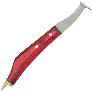 Cuchillo para Pezuñas de Nuevo Diseño, Bajo MOQ, Mango de Madera, Hoja de Acero Inoxidable, Cuchillo para Recortar Pezuñas para Caballos, Ganado, Ovejas y Cabras - Product Image 6