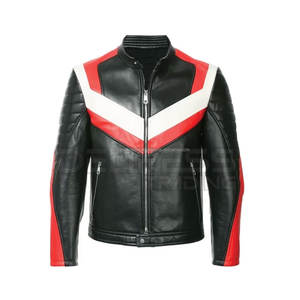 เสื้อแจ็กเก็ตหนังลำลองสำหรับผู้ชายเสื้อแข่งรถยนต์แบบเรียบง่ายระบายอากาศได้ดีทันสมัยออกแบบได้ตามต้องการความสบายสูงสุด - Product Image 1