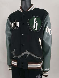 Veste universitaire pour homme personnalisable en laine avec broderie chenille, style streetwear, pour l'hiver, vente en gros - Product Image 3