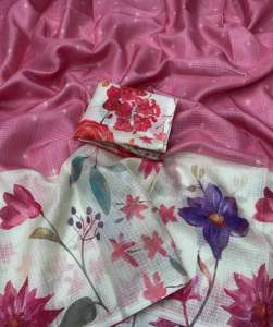 ผ้าส่าหรีคอต้าโดเรียเนื้อนุ่มยอดนิยม พร้อมเสื้อคลุมสำหรับผู้หญิง ใช้ได้ทุกโอกาส แห้งเร็ว ไม่ยับ จากอินเดีย - Product Image 2