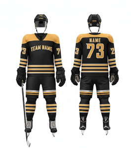 Usine OEM d'uniformes de hockey sur glace professionnels |   Maillots de hockey en maille 100% polyester avec logo personnalisé imprimé |   Vente en gros Respirant - Product Image 1
