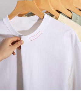 Camiseta de Algodón Puro de 220 g, Corte Holgado con Hombros Caídos, Bordado con Logotipo Personalizado, Precio de Fábrica en Bangladesh, OEM - Product Image 3
