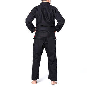 Wholesale Custom Logo Stretch Martial Arts Uniform BJJ Karate Judo Gi Suit 100% Cotton Unisex Adult <b>Professional</b> black gi - Product Image 6