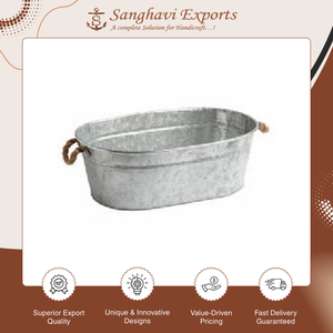 Super promotion sur des bacs à fleurs vintage de qualité supérieure, décoratifs, en acier galvanisé avec revêtement en poudre, pour plantes et bouteilles de vin. - Product Image 4