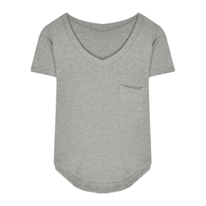 Elegante Top de Verano para Mujer con Corte Ajustado, Cuello en V y Bolsillo, Elementos de Moda Urbana y Bolsillo Funcional para la Mujer Moderna - Product Image 1