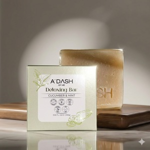 Adash Of Me Detox Bar With Cucumber And Mint For Refreshing Skin Natural Body Soap For Deep Cleansing Skin Relief 100g - Product Image 3