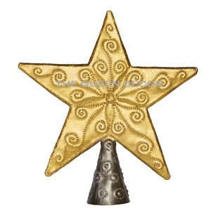 ที่ประดับยอดต้นไม้รูปดาวโลหะสแตนเลสเคลือบทองสำหรับตกแต่งภายในบ้านแบบซับลิเมชั่น - Product Image 4