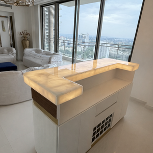 โต๊ะบาร์หินอ่อน Argmac ขนาด 8x2 ฟุต ปรับความสูงได้ ทนทาน พับเก็บได้ ดีไซน์ทันสมัย เหมาะสำหรับใช้ในห้องนั่งเล่นอพาร์ตเมนต์ - Product Image 5