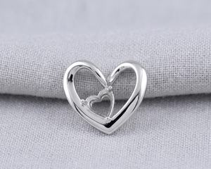 925 Sterling <b>Silver</b> Designer Heart 5mm Blank Bezel Pendant with Zirconia <b>for</b> Gemstone Cabochon Setting DIY <b>Jewelry</b> <b>Making</b> Crafts - Product Image 4