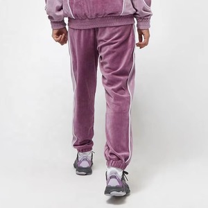 Ensemble de survêtement en velours personnalisé pour homme, sweat-shirt à fermeture éclair intégrale, pantalon élastique, coupe-vent, tenue décontractée élégante pour l'hiver, techniques d'impression - Product Image 3
