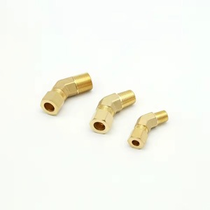 Raccord de compression en laiton à filetage mâle à 45 degrés, connecteur de tube pneumatique et hydraulique pour tube en cuivre, disponible en tailles métriques et impériales - Product Image 2