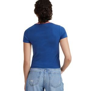 Ropa Urbana Personalizada al por Mayor, de Verano, Ligera, Elástica, Transpirable, de Secado Rápido, Lisa, Teñida, con Cuello Redondo, de Algodón y Bambú - Product Image 6