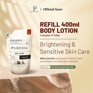 Lotion Corporelle Rechargeable 400ml Coco & Citron Vert Éclaircissante Soin Peaux Sensibles PURESIA Hydratante Quotidienne - Product Image 1
