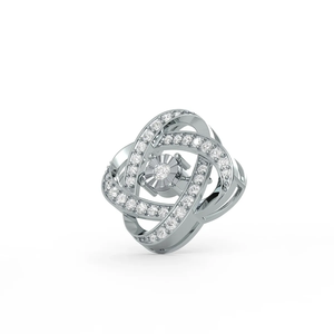 Collar con Colgante de Diamante Nudo de Amor en Oro de 14K, 0.49 CT, Diamante Cultivado en Laboratorio, Chapado en Rodio, Certificado IGI, Elegante Estilo Infinito, Regalo para Mujer - Product Image 4