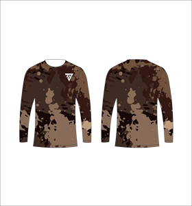 เสื้อยืดแขนยาวลายพรางสีแทนสำหรับผู้ชาย ลายกราฟิกหลายเฉดสี คอกลม สวมใส่สบายๆ สไตล์สตรีทแวร์ เหมาะสำหรับออกกำลังกายและกิจกรรมต่างๆ - Product Image 4
