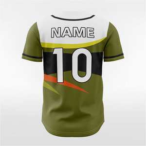 Fashionable Breathable Sublimated Baseball Jersey Custom Aesthetic Print Button <b>Down</b> Baseball Top for Streetwear - Product Image 3