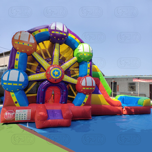 MOONWALK thương mại Kid Inflatable <span class=keywords><strong>5</strong></span> trong <span class=keywords><strong>1</strong></span> Bouncer <span class=keywords><strong>bouncy</strong></span> nhảy lâu đài Đu Quay Bánh Xe trả lại nhà <span class=keywords><strong>Combo</strong></span> - Product Image 2