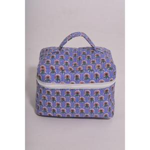 Bolsa de Maquillaje Grande de Algodón Acolchado con Diseño Floral, Hecha a Mano, Ligera, Ecológica, para Uso Diario, Organizador de Cosméticos, Bolsa de Viaje - Product Image 2