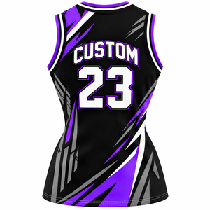 Uniforme de Baloncesto de Malla de Poliéster de Alta Calidad para Mujer, Jersey de Baloncesto Personalizado para Niñas, Camiseta de Baloncesto Femenina Transpirable - Product Image 2