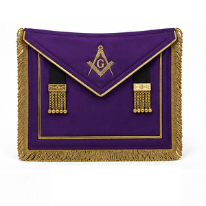 Tablier maçonnique de qualité professionnelle, broderie personnalisée, fabriqué au Pakistan, qualité export. - Product Image 1
