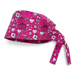Adjustable Medical <b>Scrub</b> Hats Unisex Nurse Cap Logo Custom <b>Working</b> Cap Soft Cotton Bow Tie Hospital Surgical Hat - Product Image 1