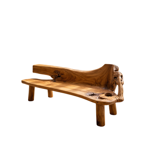 ARTERRA Premium Natural Edge Teak <b>Bench</b> Hand Carved Garden Furniture for Luxury Resorts Eco Friendly Living - Product Image 2