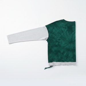 เสื้อครอปแขนยาวลายไท-ได ยี่ห้อ Explorer Collective สำหรับผู้ชาย สไตล์ลำลอง คอกลม ผ้าถัก แต่งขอบตัดสี พร้อมโลโก้ด้านหน้า - Product Image 4