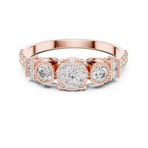 Anillo de Aniversario de Oro Blanco de 14K con Diamante Cultivado en Laboratorio, Regalo para Mujer |   Diamante Cultivado Nuevo - Product Image 2