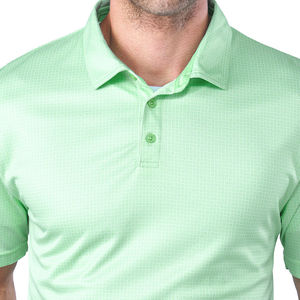 Chemise à manches courtes vert clair pour homme, couleur unie, style décontracté, coupe classique, 100% polyester, séchage rapide, respirante, service OEM - Product Image 4